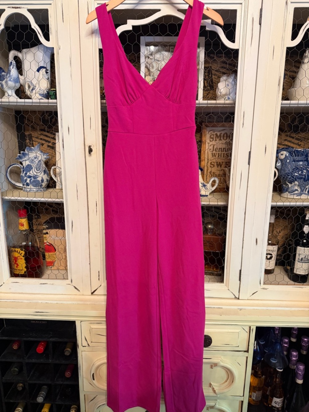 Francesca's Bright Fuchsia Bow-Accent Dress